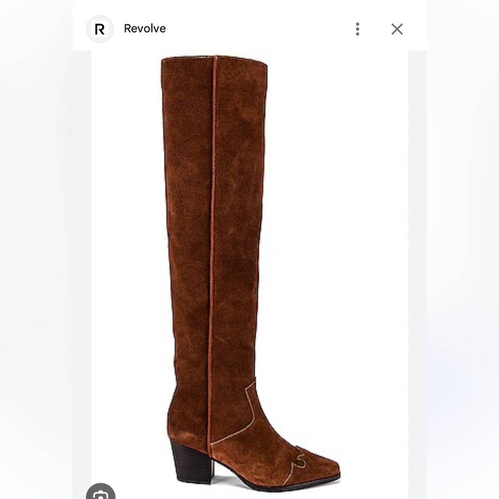 Caverley knee high boot in chocolate suede size 36